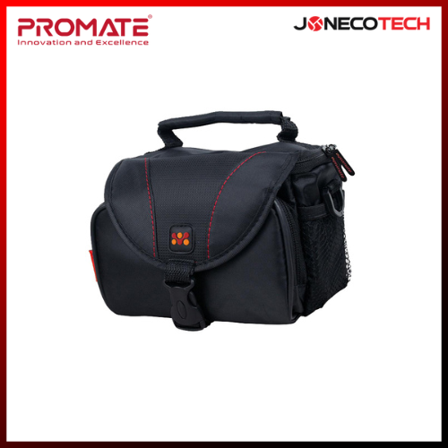 Promate XPose.M Camera Case with Front Storage, Side Mesh Pocket and Shoulder Strap Travel Bag