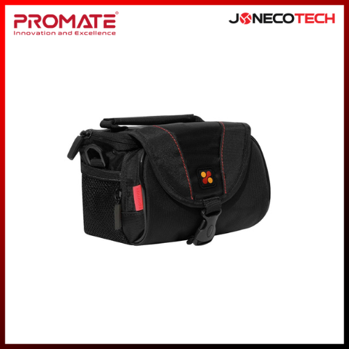 Promate XPose.M Camera Case with Front Storage, Side Mesh Pocket and Shoulder Strap Travel Bag