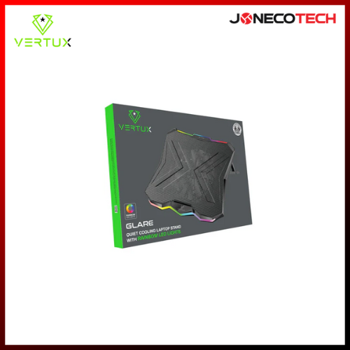 Glare Quiet Cooling Laptop Stand with Rainbow LED Lights