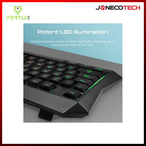 Radiance Ergonomic Backlit Wired Gaming Keyboard