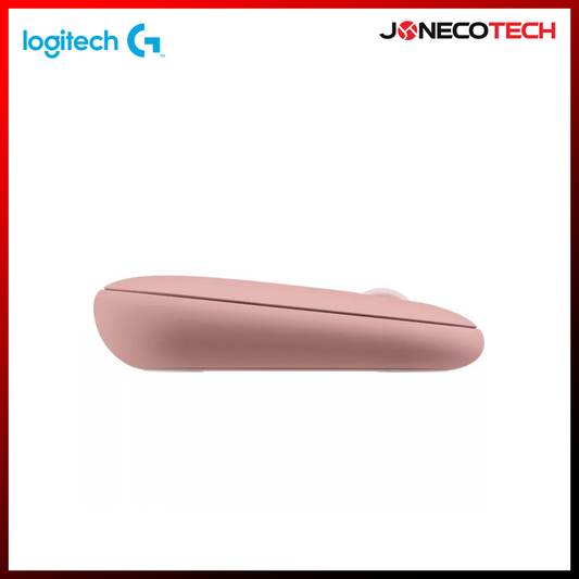 Logitech Pebble Mouse 2 M350S Slim Compact Bluetooth Mouse with Customizable Button | Tonal Rose