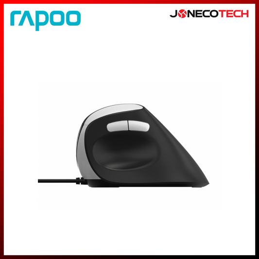 Rapoo EV200 Black Silent Vertical Ergonomic Wired Mouse