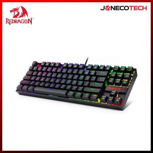 Redragon Kumara K552 RGB Backlit Mechanical Gaming Keyboard Blue Switch BLACK/WHITE