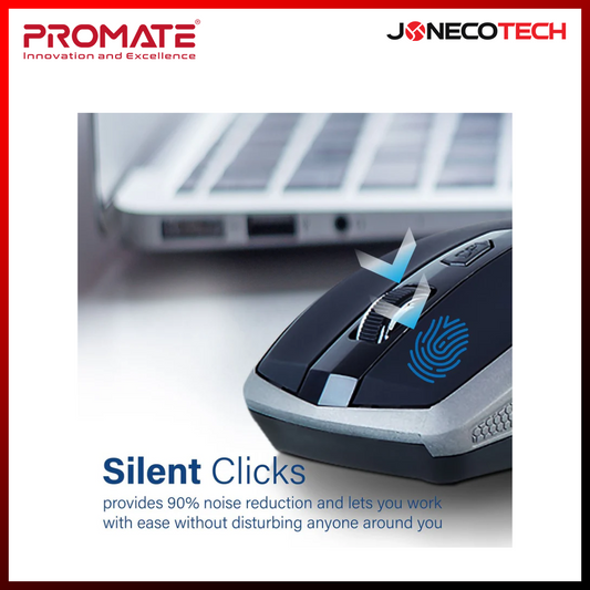 Promate Breeze Silent Switch Streamlined Wireless Mouse