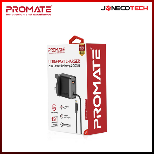 Promate iCharge-PDQC3 Wall Charger 38W