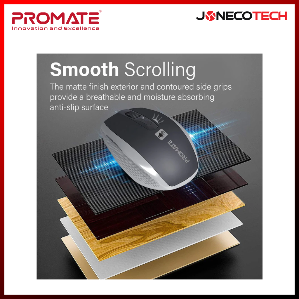 Promate Breeze Silent Switch Streamlined Wireless Mouse