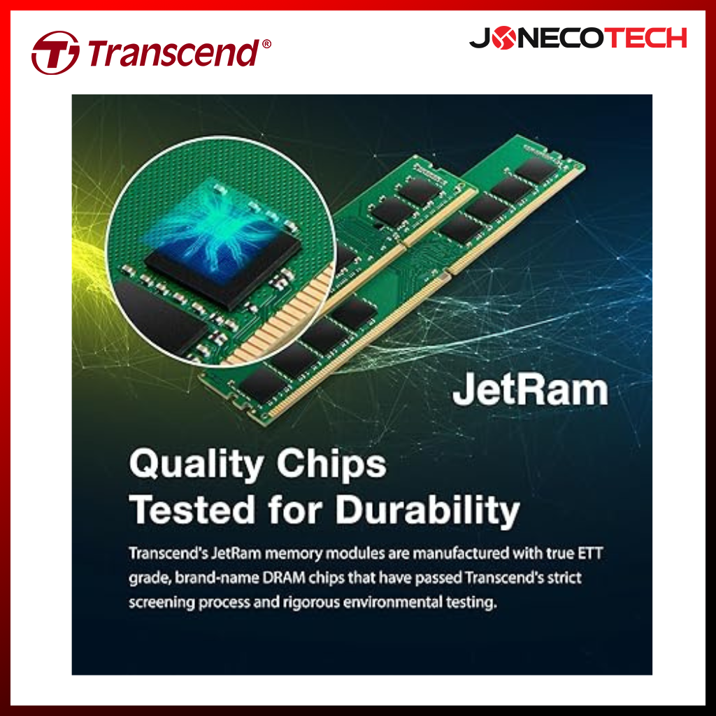 Transcend JetRam 8GB DDR4 3200 MHz SODIMM Laptop Memory Ram