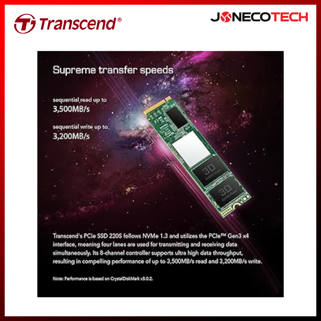 Transcend MTE220S M.2 Nvme PCIe Gen3 Solid State Drive