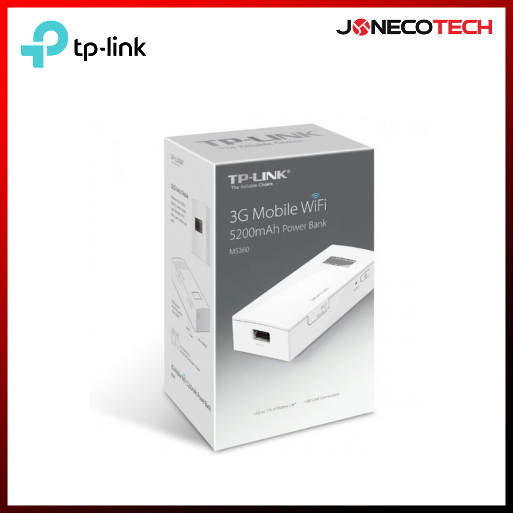 TP-Link M5360 3G Mobile Wifi with 5200mAH PowerBank