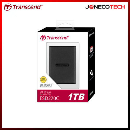 Transcend 1TB / 2TB ESD270C Portable SSD USB 3.1 Gen 2 Type C External Solid State Drive