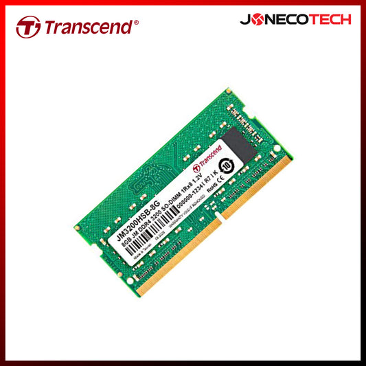 TRANSCEND JM3200HSB-8 8GB JM DDR4 3200MHZ SO-DIMM MEMORY