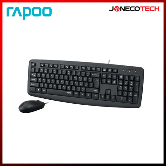 RAPOO NX1600 WIRED OPTICAL MOUSE & KEYBOARD