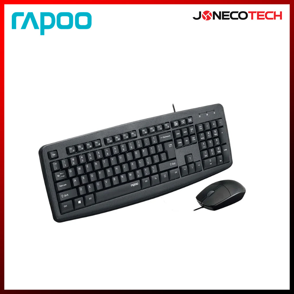 RAPOO NX1600 WIRED OPTICAL MOUSE & KEYBOARD
