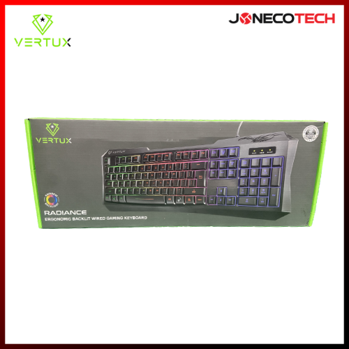 Radiance Ergonomic Backlit Wired Gaming Keyboard