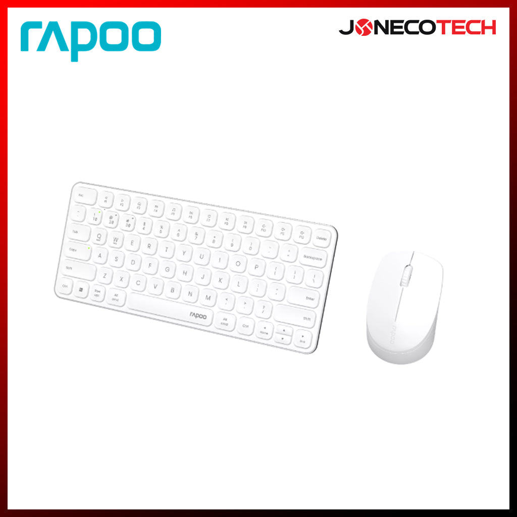 RAPOO 9010M ULTRA-SLIM MULTI-MODE WIRELESS KEYBOARD AND MOUSE COMBO WHITE