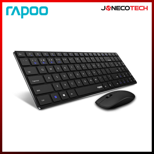 RAPOO 9320M ULTRA-SLIM MULTI-MODE WIRELESS KEYBOARD AND MOUSE COMBO Black