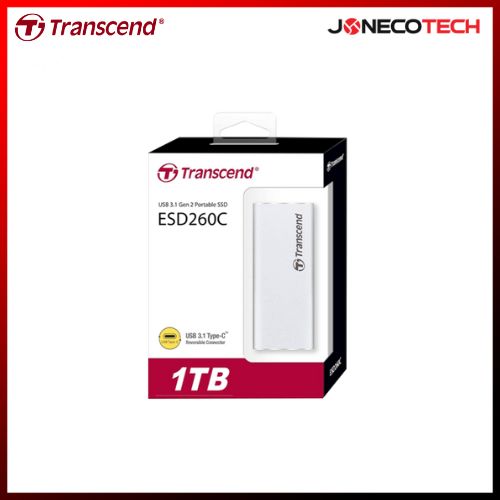 Transcend 1TB ESD260C USB 3.2 Gen 2 Type C Portable Solid State Drive External SSD TS1TESD260C