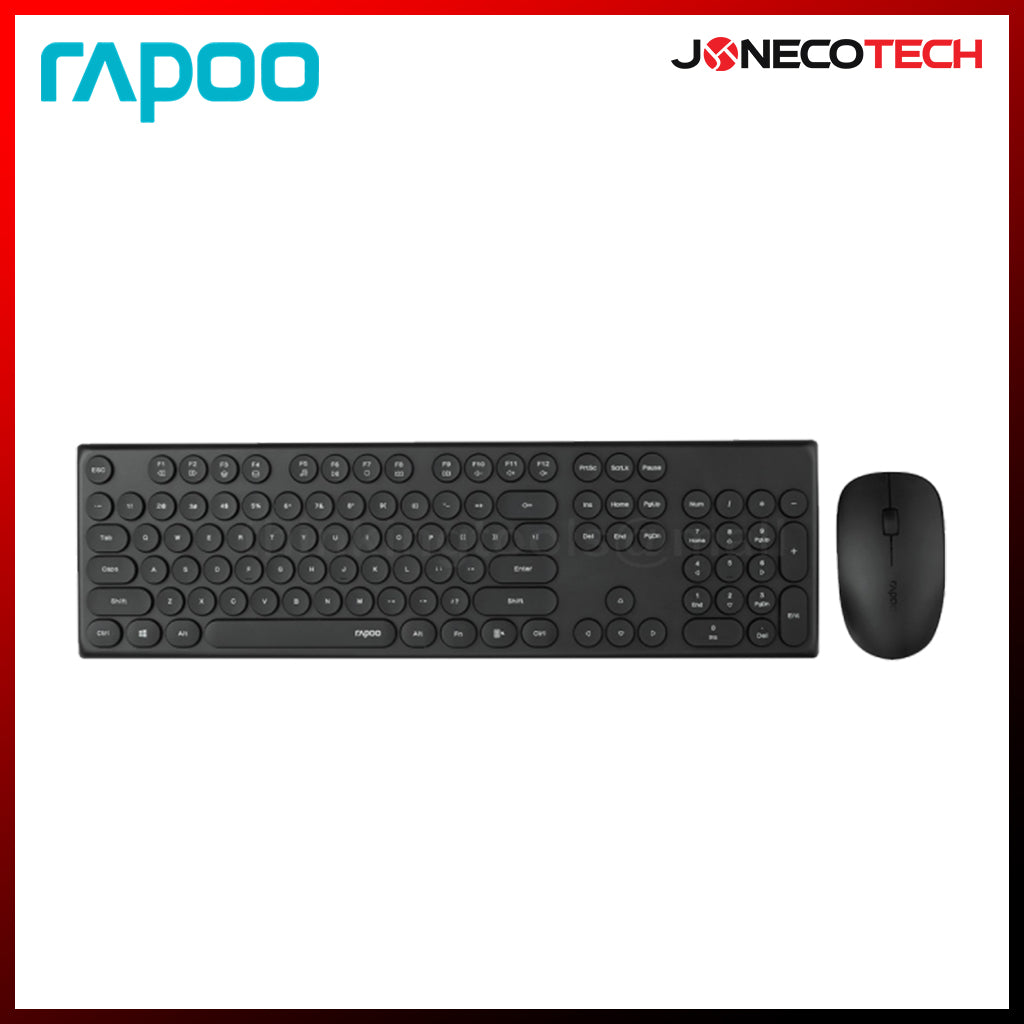 RAPOO X260S BLACK WIRELESS KEYBOARD AND MOUSE COMBO