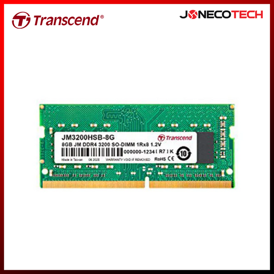 Transcend Jetram 8GB DDR4 3200MHZ CL22 SODIMM (JM3200HSB-8G)