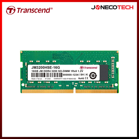 Transcend 16GB DDR4-3200MHz SODIMM JM3200HSE Memory