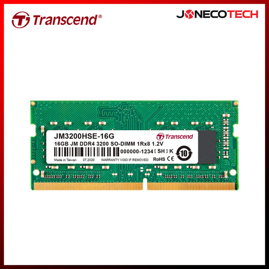 Transcend JetRam 16GB DDR4 3200 MHz SODIMM Laptop Memory Ram