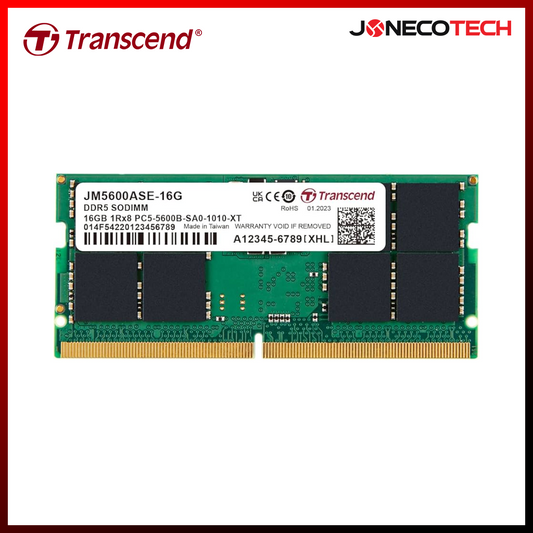 Transcend 16GB/ 32GB DDR5 5600MHz SO-DIMM Laptop Memory (JM5600ASE-16G/ 32GB)
