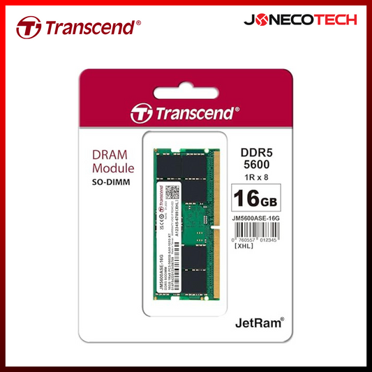 Transcend 16GB/ 32GB DDR5 5600MHz SO-DIMM Laptop Memory (JM5600ASE-16G/ 32GB)