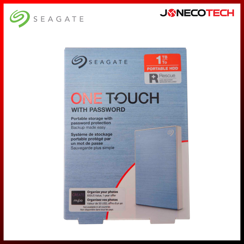 Seagate STKY1000402 1TB One Touch with Password USB3.0 Blue
