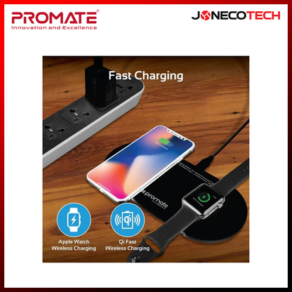 Promate Aurabase-2 Dual Fast Wireless Charging Station