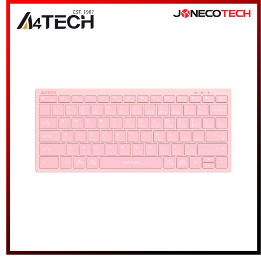 A4Tech Fstyler Bluetooth & 2.4G Wireless Keyboard FBX51C (Baby Pink)