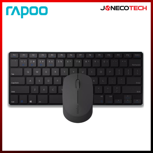 RAPOO 9000M WIRELESS COMBO KB & MOUSE BLACK