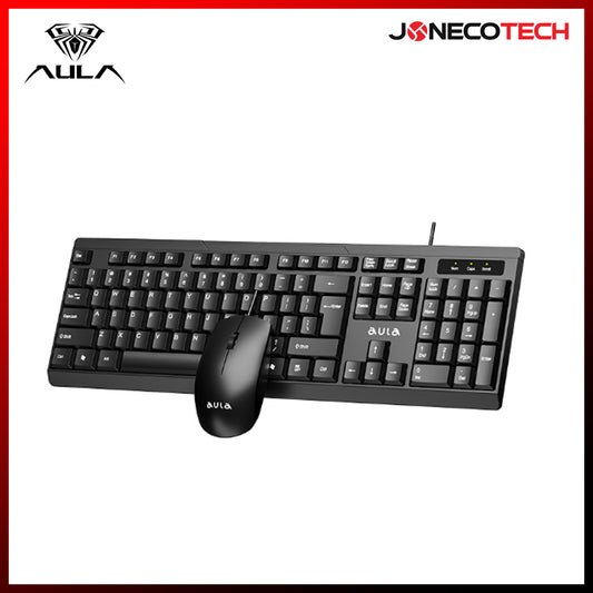 AULA AC101 Wired Keyboard and Mouse Combo for PC Laptop keyboard Kit Bundle USB Plug And Play