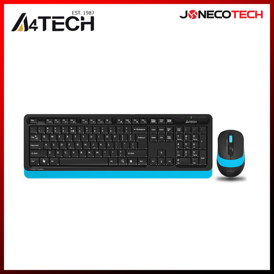 A4Tech Fstyler FG1010 2.4GHz Wireless Keyboard & Mouse Combo Blue