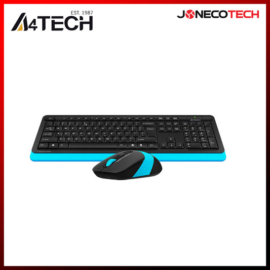 A4Tech Fstyler FG1010 2.4GHz Wireless Keyboard & Mouse Combo Blue