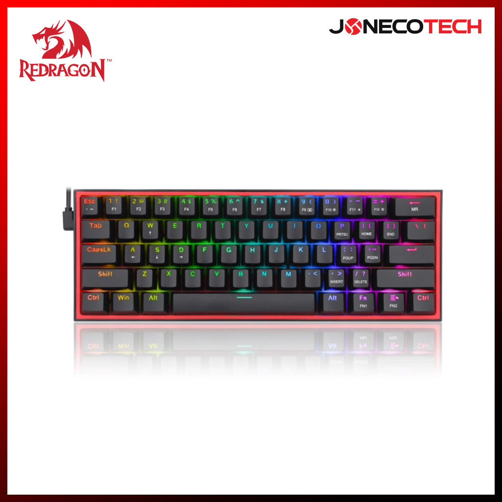 REDRAGON K617-RGB FIZZ RD BLACK KEYBOARD