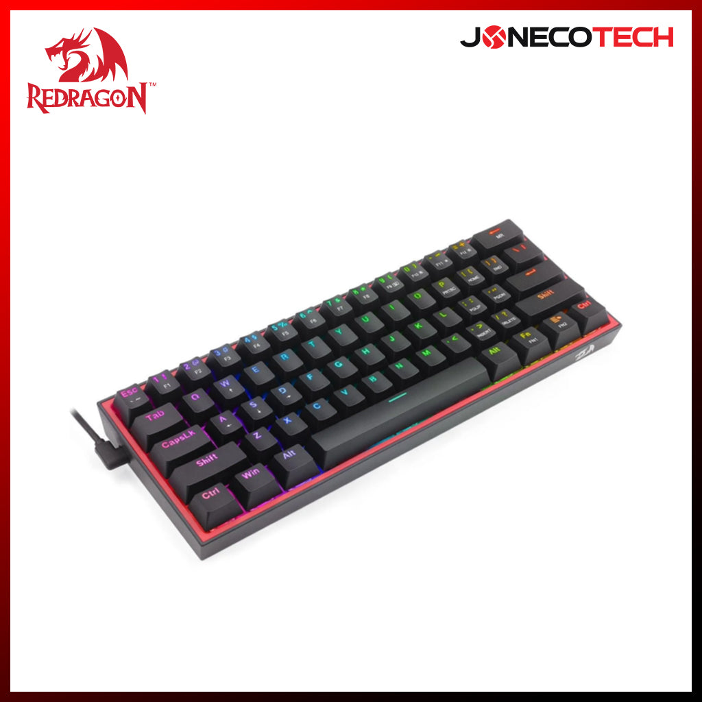 REDRAGON K617-RGB FIZZ RD BLACK KEYBOARD