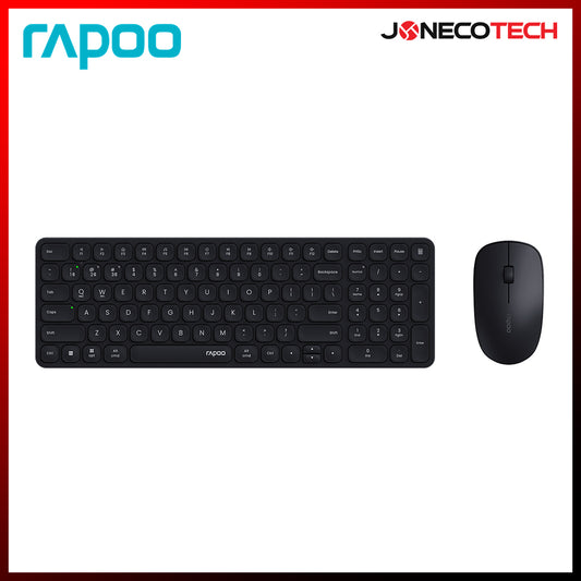 RAPOO 9320M ULTRA-SLIM MULTI-MODE WIRELESS KEYBOARD AND MOUSE COMBO Black