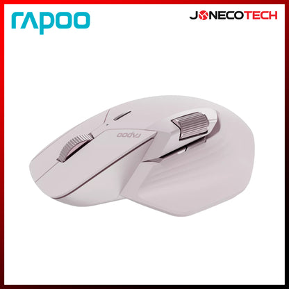 RAPOO MT760L MULTI-MODE WIRELESS ERGONOMIC MOUSE PINK