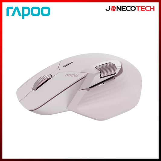 RAPOO MT760L MULTI-MODE WIRELESS ERGONOMIC MOUSE PINK