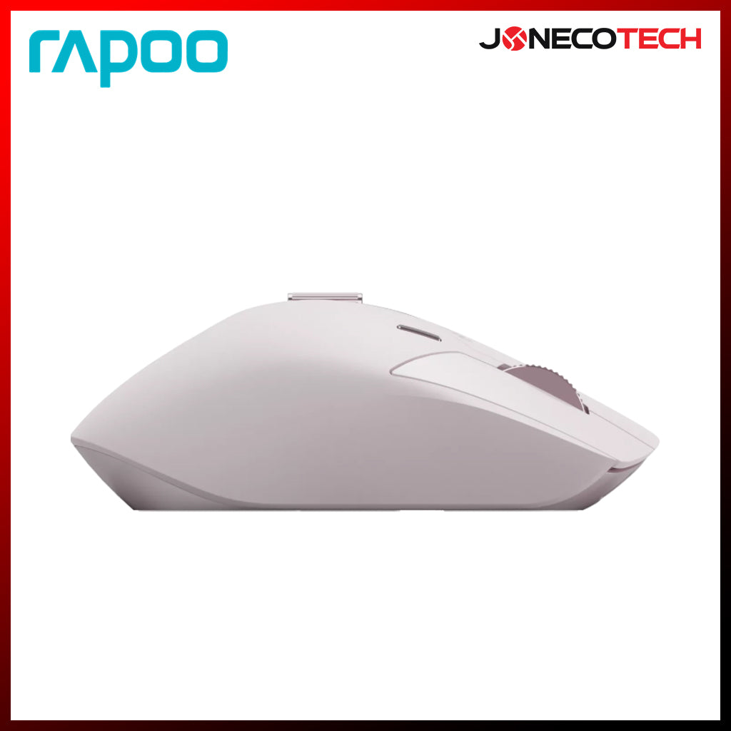 RAPOO MT760L MULTI-MODE WIRELESS ERGONOMIC MOUSE PINK