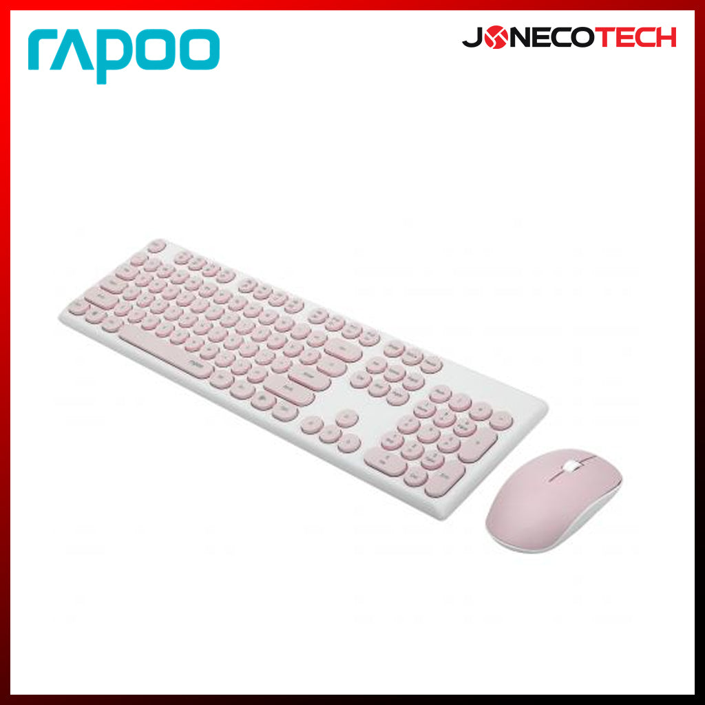 RAPOO X260S WIRELESS KEYBOARD AND MOUSE COMBO PINK