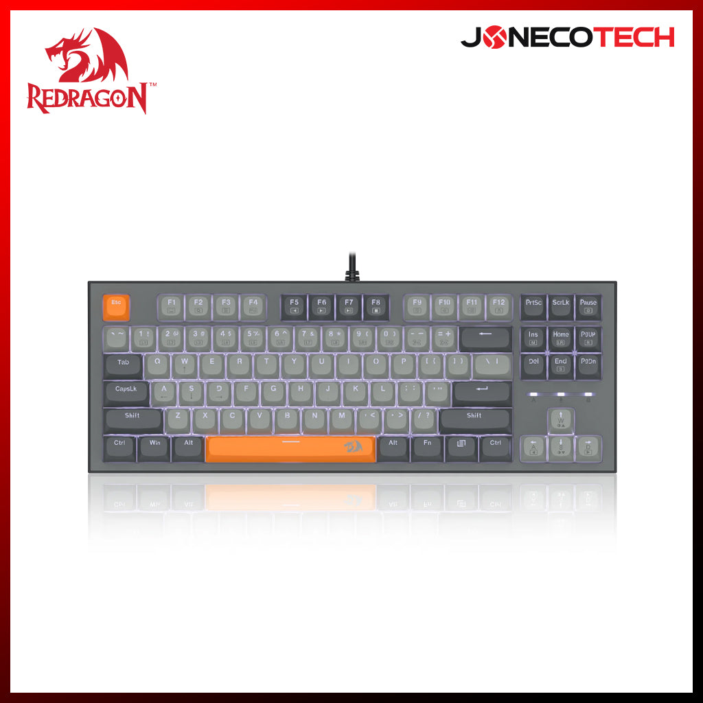 Redragon K611-GGO Bes Wired USB Mechanical Gaming Keyboard (RPC Linear Switch) (Grey/Orange)