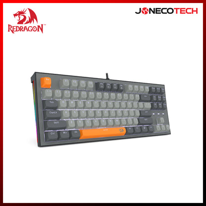 Redragon K611-GGO Bes Wired USB Mechanical Gaming Keyboard (RPC Linear Switch) (Grey/Orange)