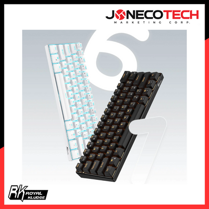 Royal Kludge - RK61 Wireless Swappable Switches Mechanical Gaming Keyboard (RED SWTICH/ BROWN SWITCH)