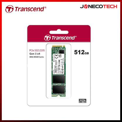 TRANSCEND M.2 PCIE SSD (MTE220S) W/ DRAM 512GB