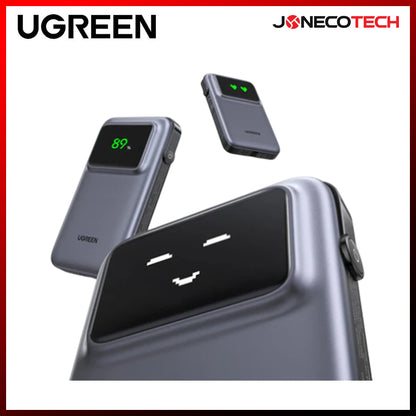 UGREEN Uno 10000mAh Quick Charging 30W Power Bank With Build-in USB-C Cable