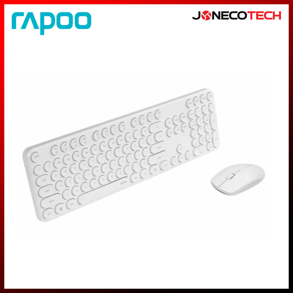 RAPOO X260S WIRELESS KEYBOARD AND MOUSE COMBO WHITE