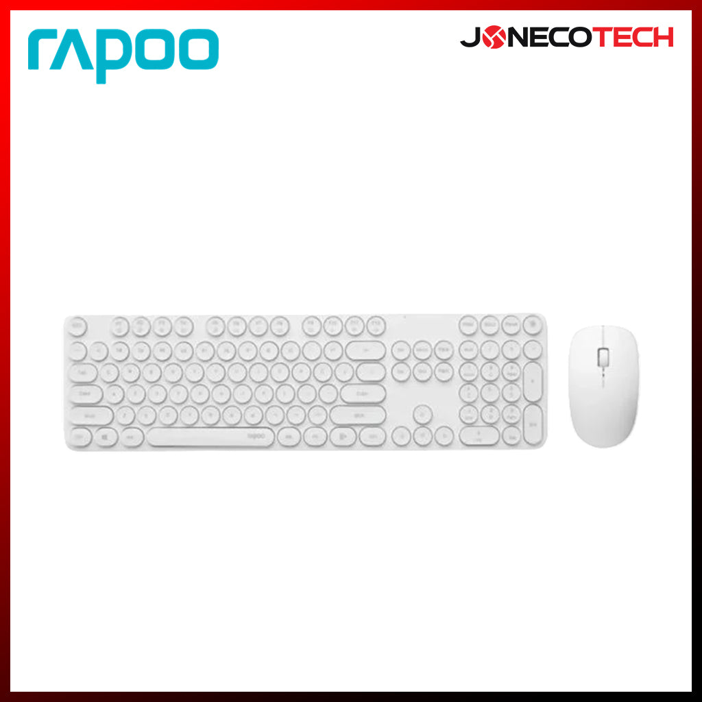 RAPOO X260S WIRELESS KEYBOARD AND MOUSE COMBO WHITE