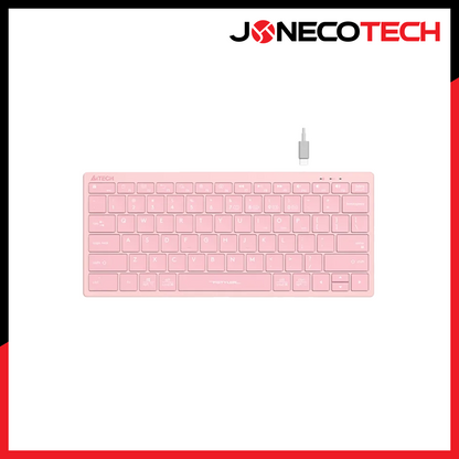 A4Tech Fstyler Bluetooth & 2.4G Wireless Keyboard FBX51C - Pink