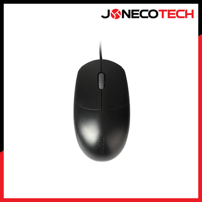 RAPOO N100 Black- Wired Ambidextrous Mouse